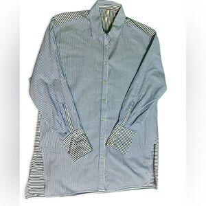 FREE PEOPLE Women's Oversized Striped Button Down Shirt